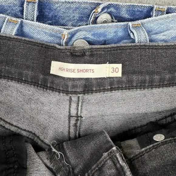Levis 501 Women's Cut Off Denim Shorts Size 30 Lot Of 3 Bundle - Picture 5 of 11